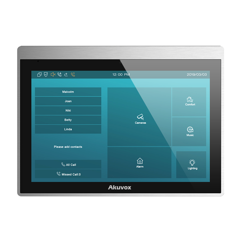 akuvox-android-indoor-monitor-it83 تاچ پنل وآیفون تصویری هوشمند مدل Akuvox IT83