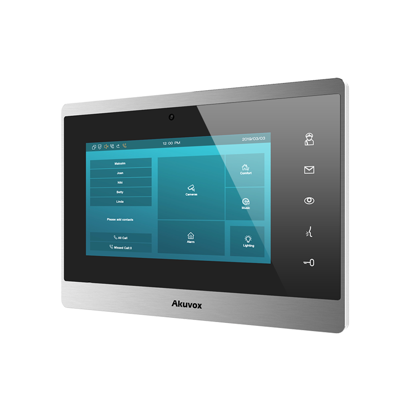 akuvox-smart-indoor-monitor-it82w تاچ پنل وآیفون تصویری هوشمند مدل Akuvox IT82W